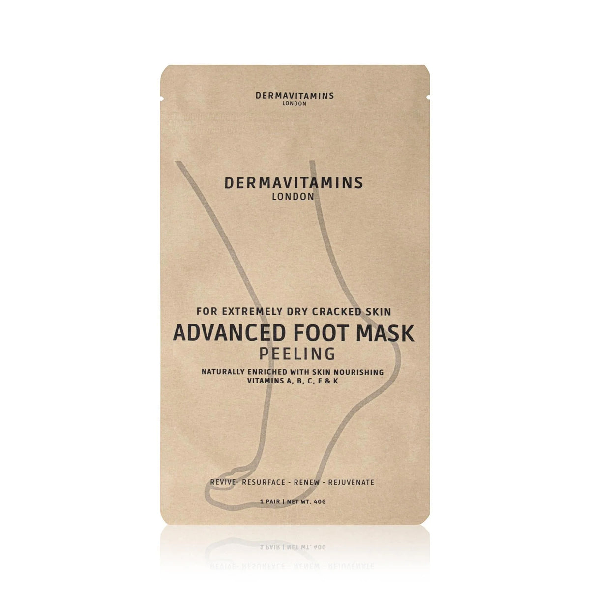 Dermavitamins Advanced Foot Mask Bag Repairs Dry Feet (Peeling Treat