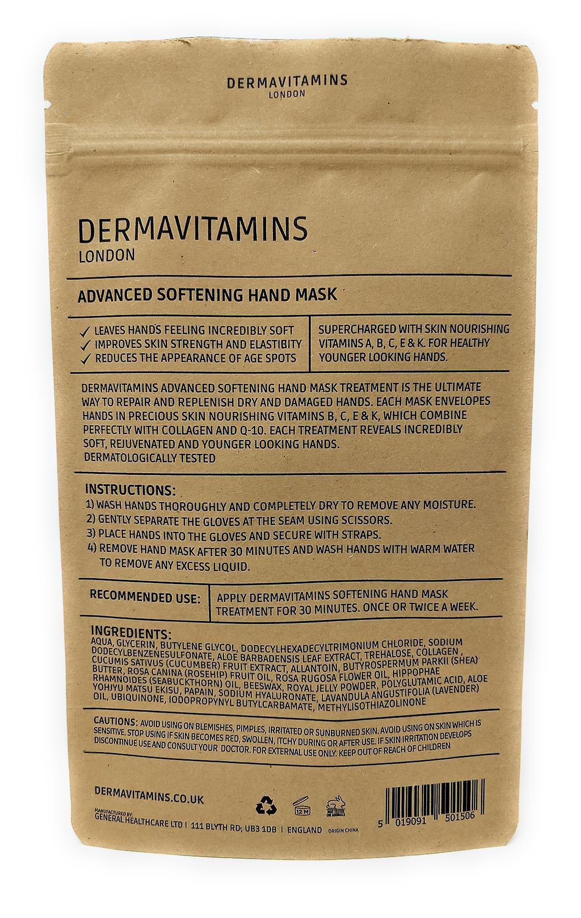 Dermavitamins Advanced Hand Mask Bag - Moisturising Treatment