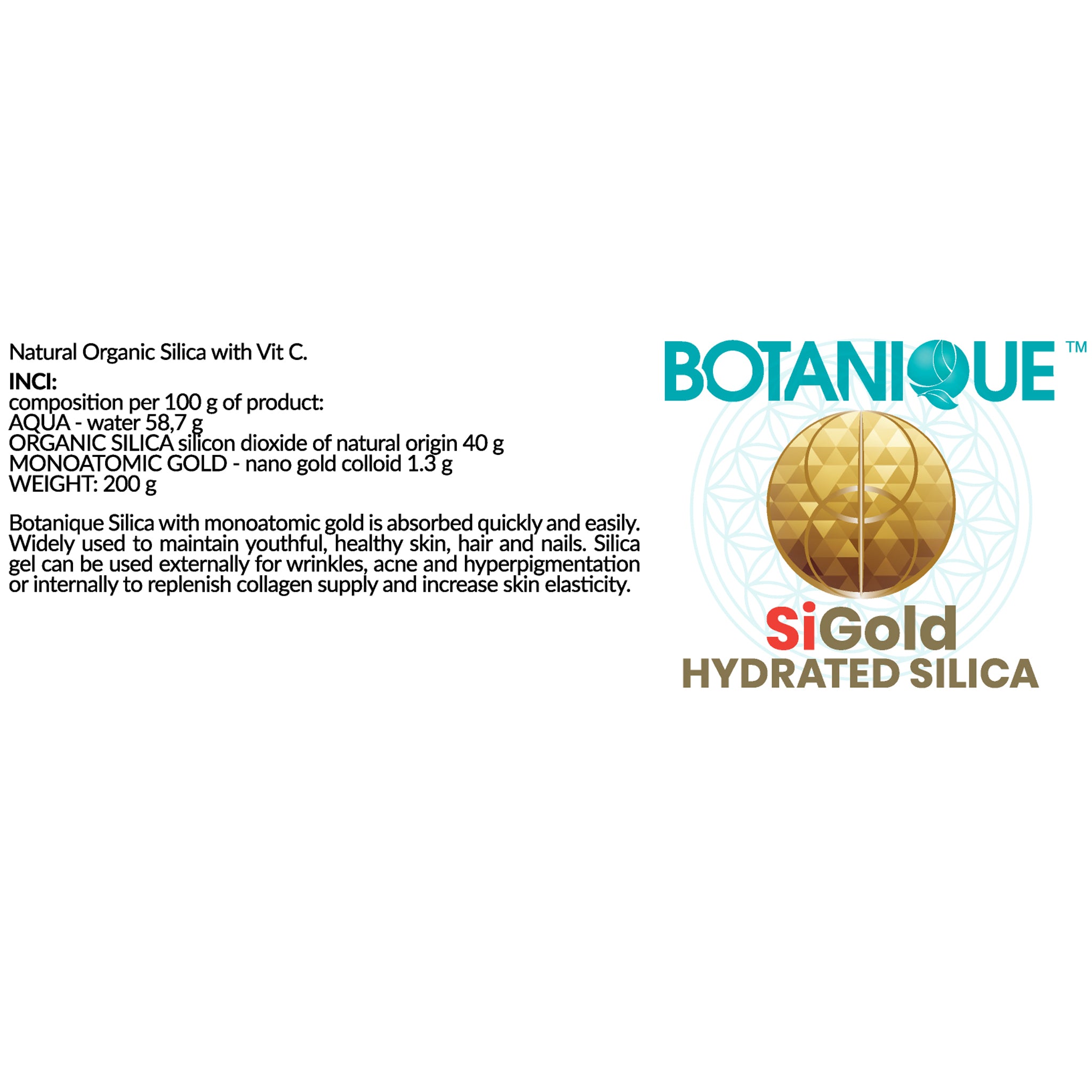 BOTANIQUE | Krzemionka z witaminą C (Uwodniona krzemionka 100% naturalna) - 200g