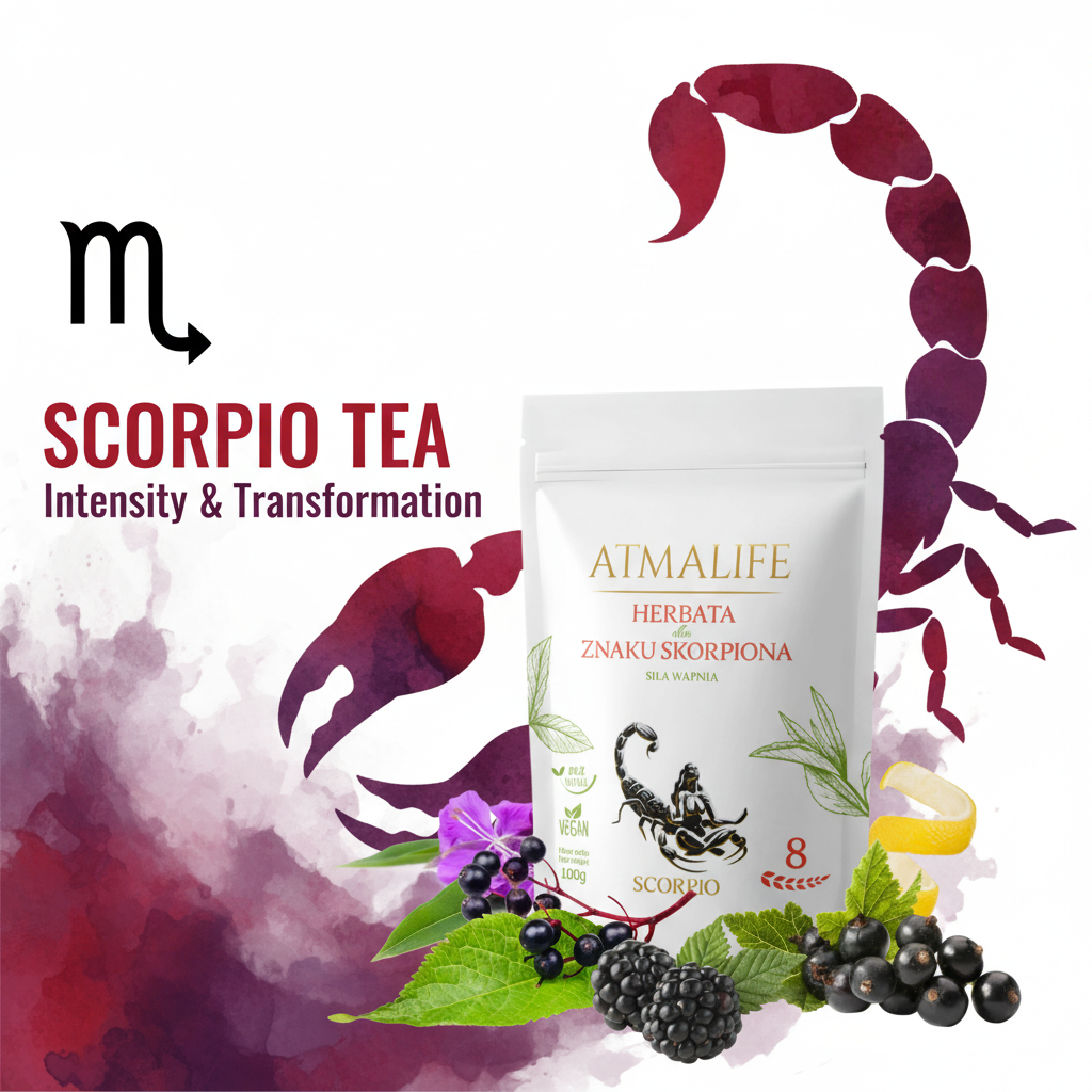 Mieszanka herbat dla znaku zodiaku Skorpion nr 8 – Intensywność i transformacja