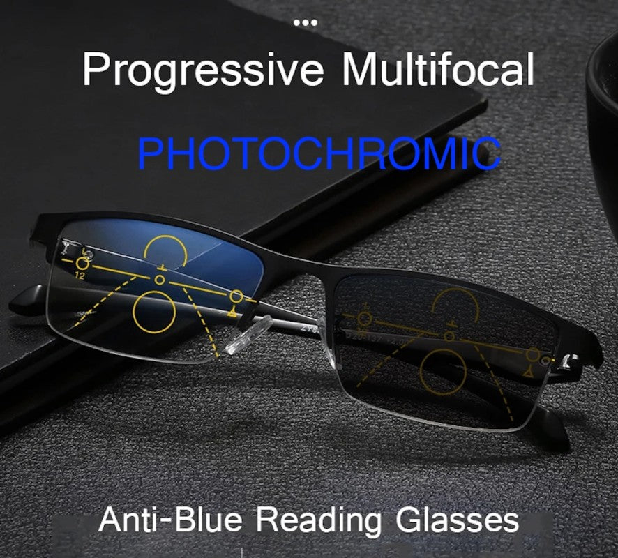 BLUE LIGHT BLOCKING GLASSES WITH PROGRESSIVE MULTIFOCAL LENSES